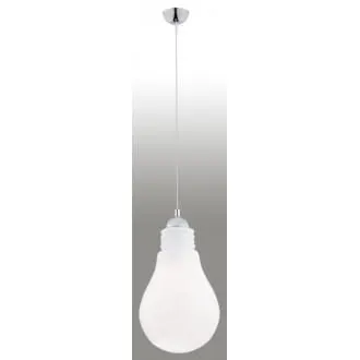 Lampa wisząca Kama 1pł przezroczysty - przewód biały