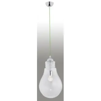 Lampa wisząca Kama 1pł przezroczysty - przewód zielony