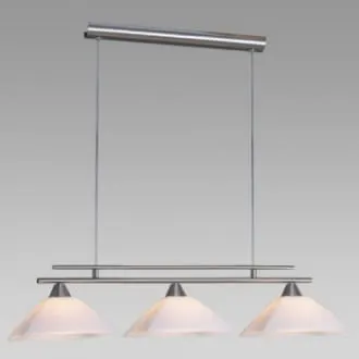 Lampa wisząca Opar 3 pł nikiel/satyna/biały matowy
