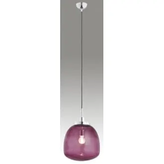 Lampa wisząca Opawa 1pł. ametyst z czarnym przewodem
