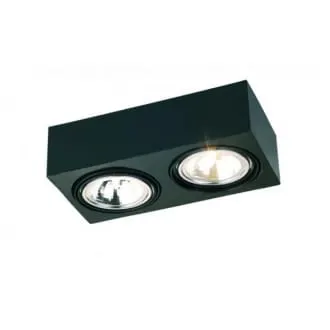 Rodos plafon 2pł czarny LED
