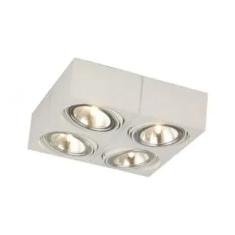 Rodos plafon 4pł srebrny LED