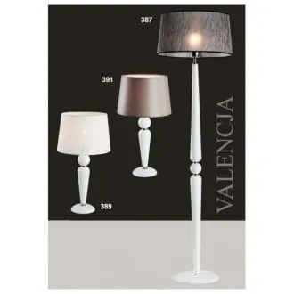 Valencja lampa podłogowa 1 pł biały abażur
