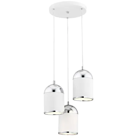 Lampa wisząca ANDROS 3pl Biały Chrom