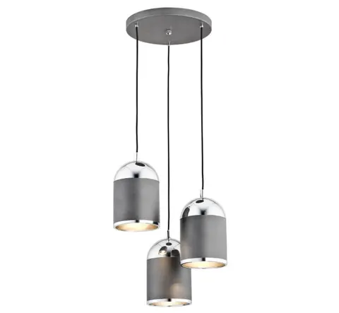 Lampa wisząca ANDROS 3pl Antracyt Chrom