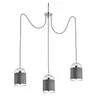 Lampa wisząca ANDROS 3pl Antracyt Chrom