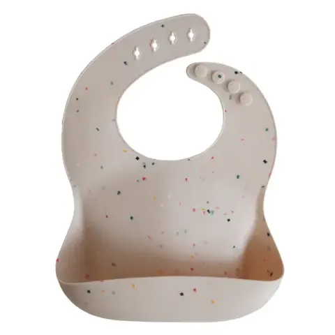 Śliniak silikonowy Vanilla Confetti, Mushie