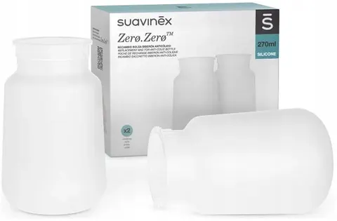 Suavinex Silikonowa torebka antykolkowa do butelki ZERO | 270 ml 2SZT