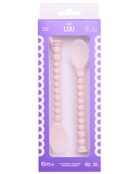 Luu Kids Zestaw Łyżek do Karmienia Velvet Blush 2szt