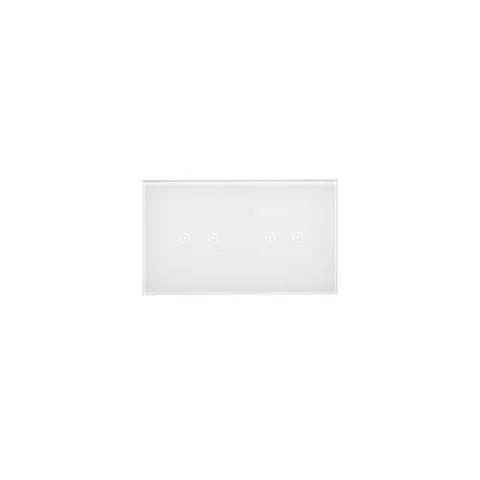SIMON54 Touch Panel dotykowy, 2 moduły, 2 pola dotykowe poziome + 2 pola dotykowe poziome, biała perła