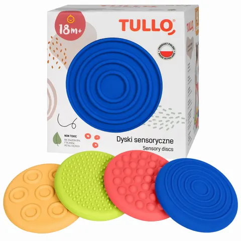 Tullo Dyski sensoryczne różne faktury - 4 szt.