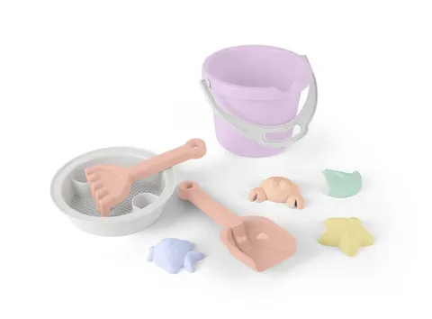 DANTOY Zestaw do piasku 8 elem. pastel pink