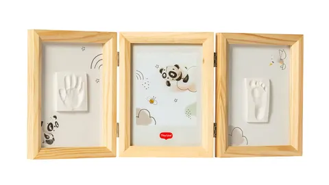 Tiny Love Creations Potrójna ramka na zdjęcie i odcisk - drewniana