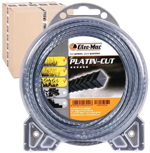 Żyłka tnąca Oleo-Mac kwadratowa PLATIN-CUT 4.0 mm x 25 m