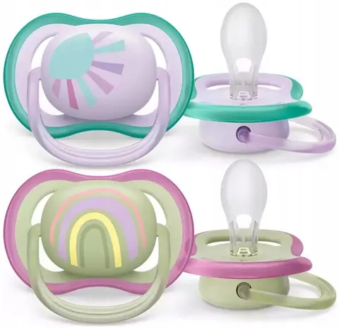 Philips Avent smoczek ultra air 0-6m oddychający + etui