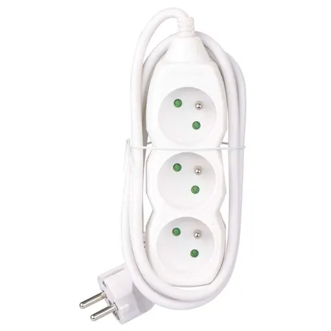 Przedłużacz 3G z/u, OMY3x1, 1,5m; biały