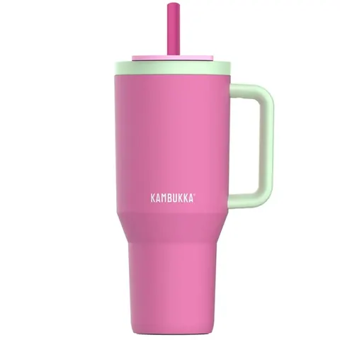 Kambukka Rio kubek termiczny ze słomką 950 ml stalowy / Bubblegum Mint
