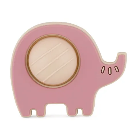 PETITE&MARS Silikonowa zabawka pop - up Elephant Edwin Dusty Rose 6m+