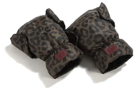La Millou rękawice mufka ocieplacz dłoni do wózka ortalion / Leopard Choco
