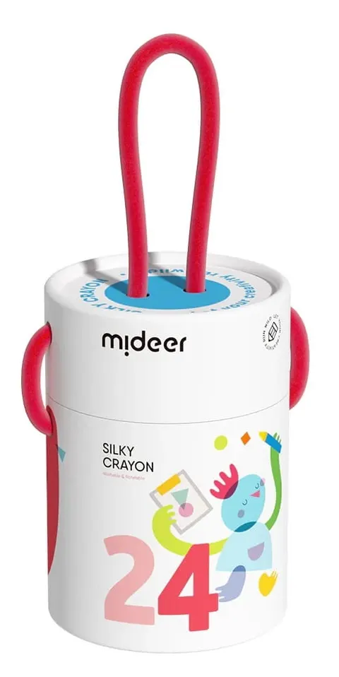 mideer Wiaderko szybkoschnących, miękkich zmywalnych kredek (24 kolorów)