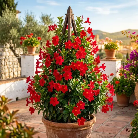 Mandewila / Sundaville czerwona Piramida sadzonka 60-80cm C5
