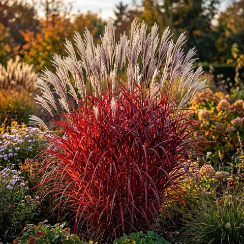 Miskant Lady in Red (Miscanthus sinensis) sadzonka C2