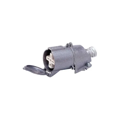 Gniazdo metalowe stałe 32A/500V 3P+Z płaskie IP44