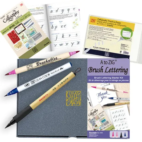 Kuretake Zestaw do nauki kaligrafii BRUSH LETTERING STARTER ECF101-006