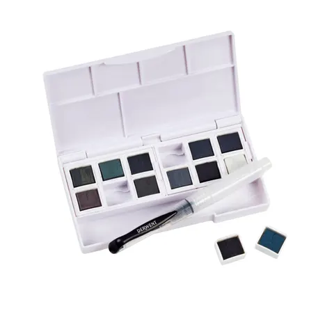 Derwent Tinted Charcoal Paint Pan Set 2306249 - 12 kolorów