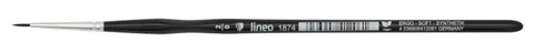 Pędzel Lineo seria 1874 nr 2/0 Black Synthetic Hair Ergo Soft