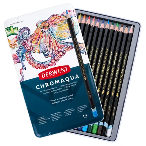 Derwent Chromaqua Komplet 12 kolorów 2306740