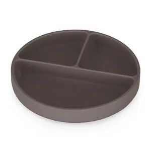 PETITE&MARS Silikonowy talerzyk z przegródkami i przyssawka / Cocoa