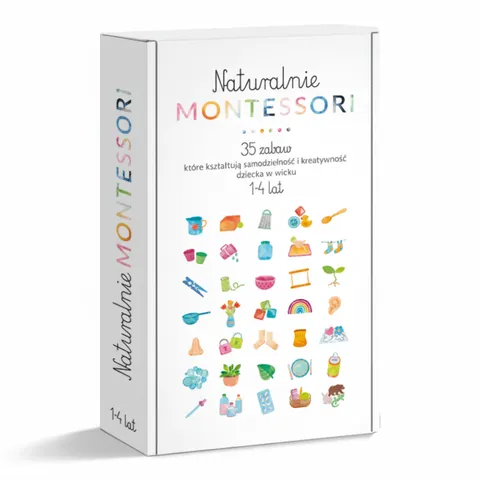 Naturalnie Montessori 35 kart Aktywności Api Papi 1-4 lat