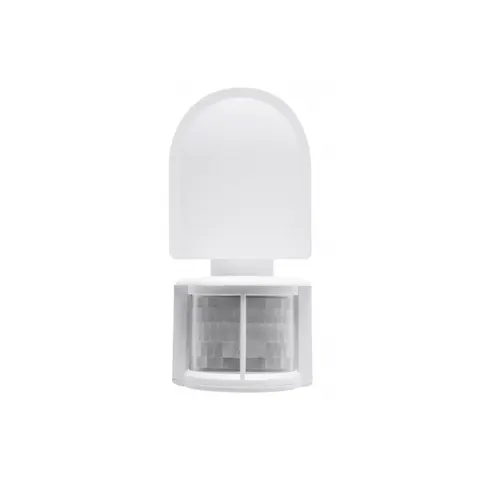Czujnik ruchu CR-2, max 1200W, 220-240VAC, 50/60Hz, kąt działania 180*, zasięg 8m ± 1,8- 2,5m, IP44, współpracuje z LED, natynkowy, biały; CR-CR2000-00, GTV