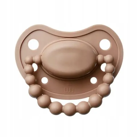 LUU Kids Smoczek pozycjonujący 0-3M+ Symetryczny Milk Helzelnut