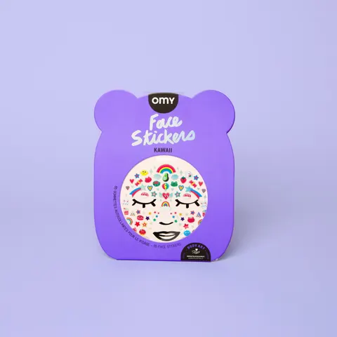 OMY naklejki do twarzy dla dzieci Kawaii - 85 szt. 3+