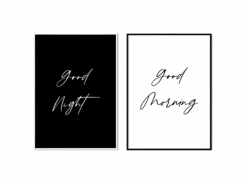 Plakat / na piance - Good Morning / Good Night