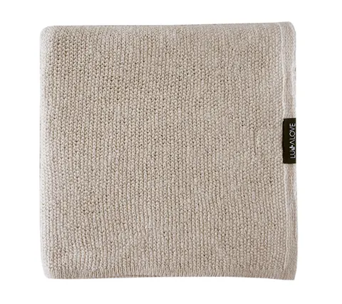 LULLALOVE Kocyk-otulacz merino PREMIUM - nude shake, beż