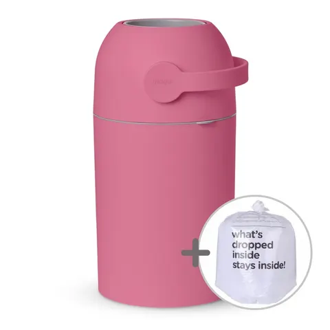 Magic Majestic kosz na zużyte pieluchy na 25 pieluch + worki / Ciemny róż