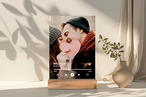 Spotify Glass - Piosenka na szkle akrylowym - Fullprint White