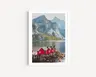 Plakat / na piance - Czerwone domki w Lofoten