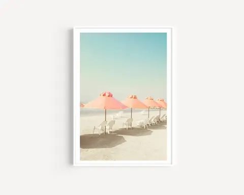 Plakat / na piance - Parasole na plaży 02