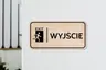 Drewniana tabliczka informacyjna - prostokątna - Wyjście 01