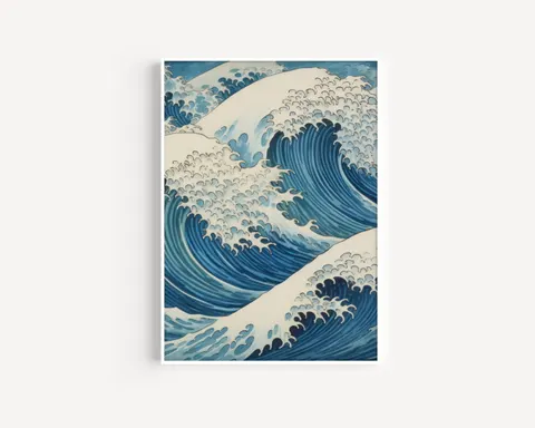 Plakat / na piance - Niebieskie fale