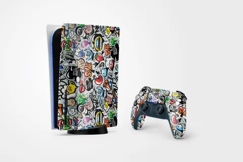 Naklejka na konsolę Playstation 5 i kontrolery - 220