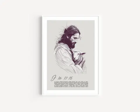 Plakat / na piance - Jezus Dobry Pasterz