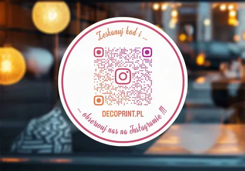 Naklejka samoprzylepna z kodem QR - Instagram 01