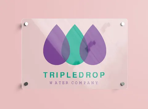 Akrylowy Szyld z Twoim Logo - Szyld reklamowy z plexi - 50 x 35 cm