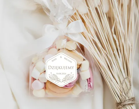 Personalizowane Naklejki na "Podziękowanie dla Gości"