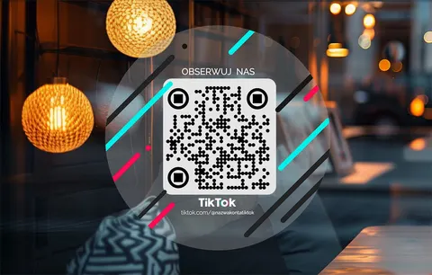 Przezroczysta Naklejka z Kodem QR do TikToka